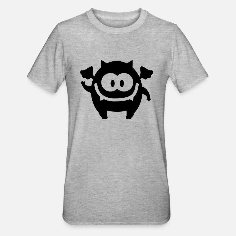 Monsterchen - Line - T-shirt polycoton Unisexe - gris chiné