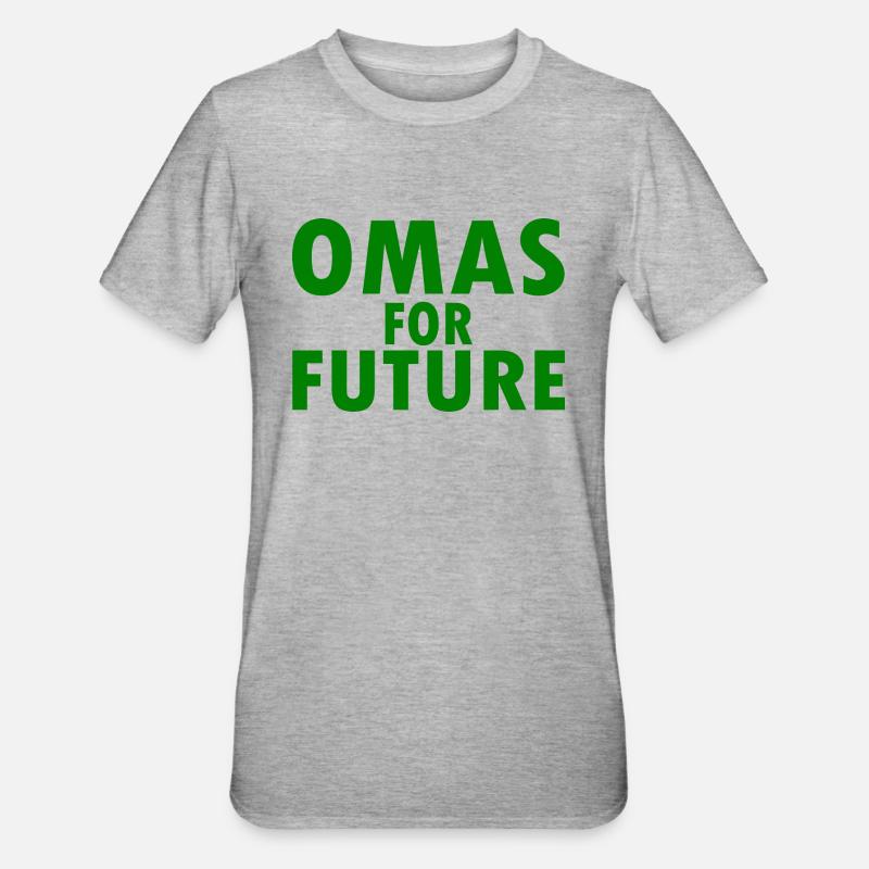 Omas for future - Unisex Polycotton T-Shirt - Grau meliert
