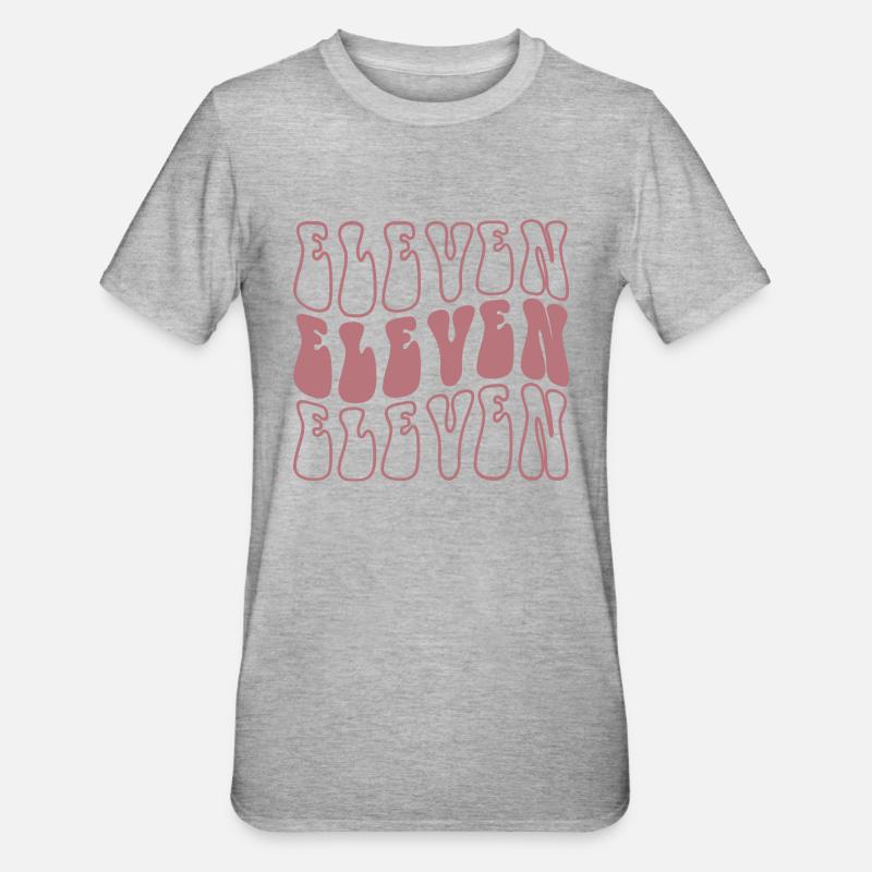 Elleve 11 års fødselsdag for piger 11 år gamle - Unisex polycotton T-shirt - grå meleret