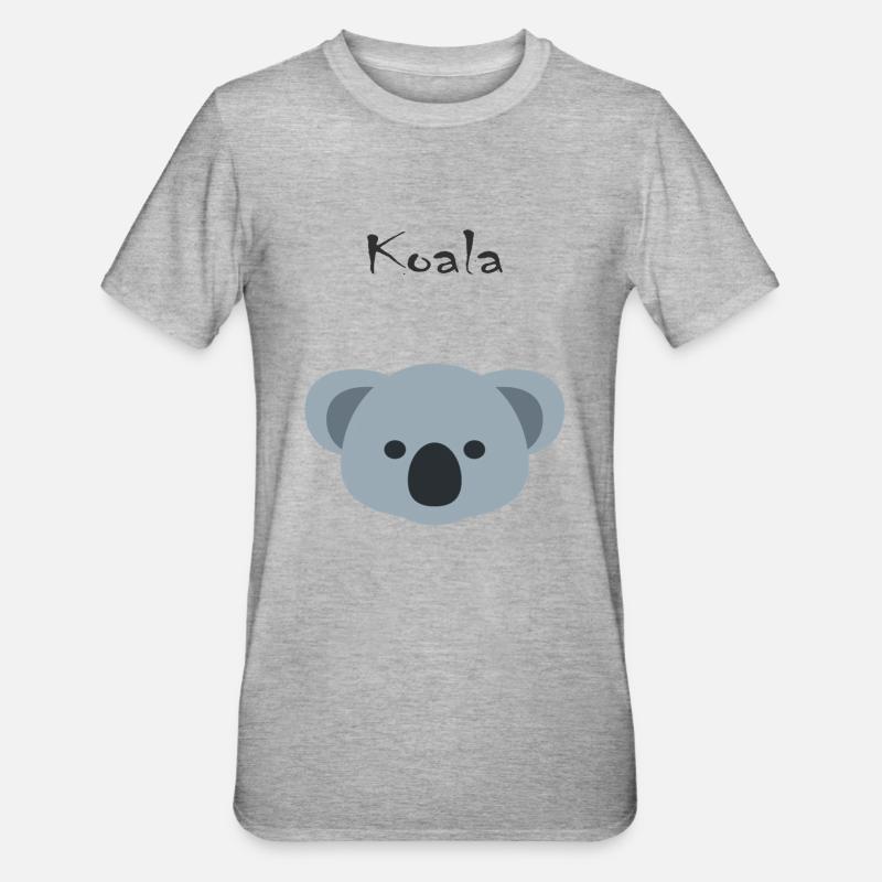 Koala - Unisex Polycotton T-Shirt - Grau meliert