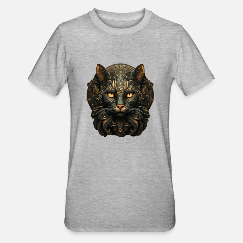 Chat - T-shirt polycoton Unisexe - gris chiné