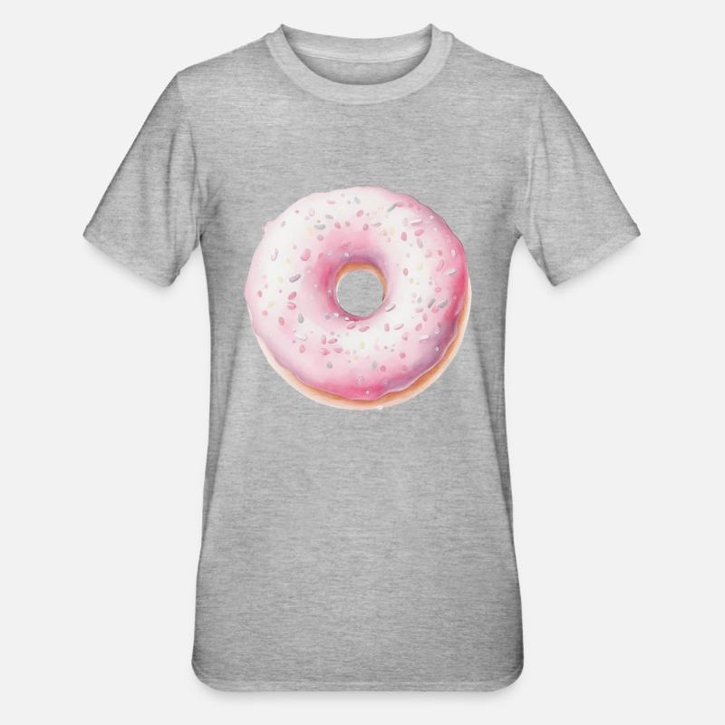 Donut - Unisex Polycotton T-Shirt - Grau meliert