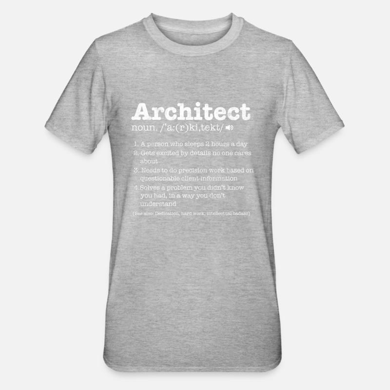 Architecte - T-shirt polycoton Unisexe - gris chiné
