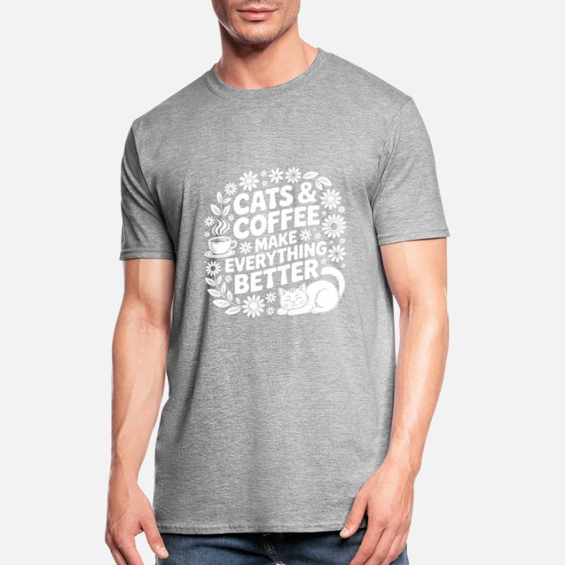 Cat and coffee is all I need Unisex Polycotton T-Shirt