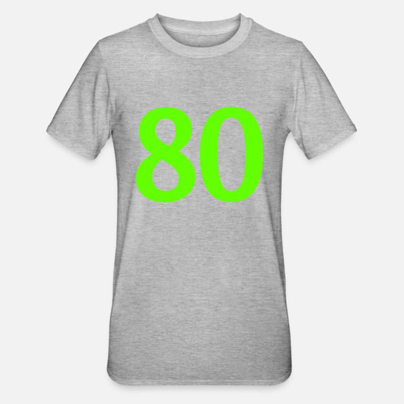 Numéro 80 - T-shirt polycoton Unisexe - gris chiné