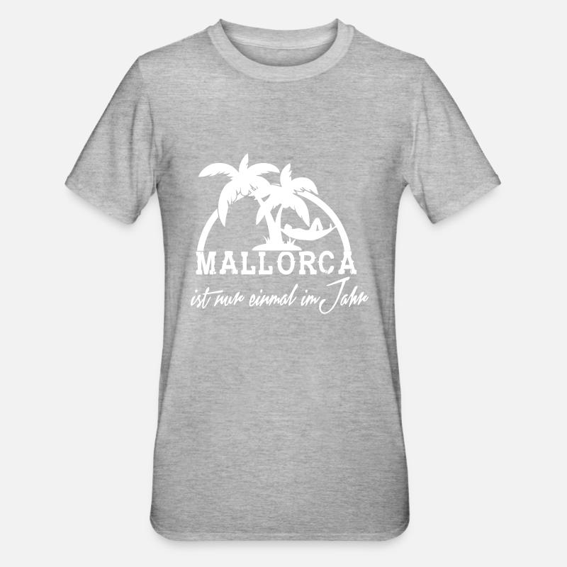 mallorca - Unisex Polycotton T-Shirt - Grau meliert