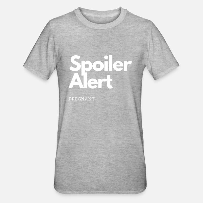 Spoiler Alert Conception enceinte - T-shirt polycoton Unisexe - gris chiné