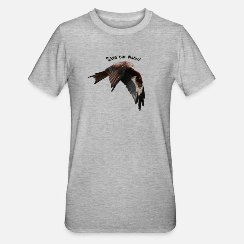ROTMILAN 2A Schwarz - Unisex Polycotton T-Shirt - Grau meliert