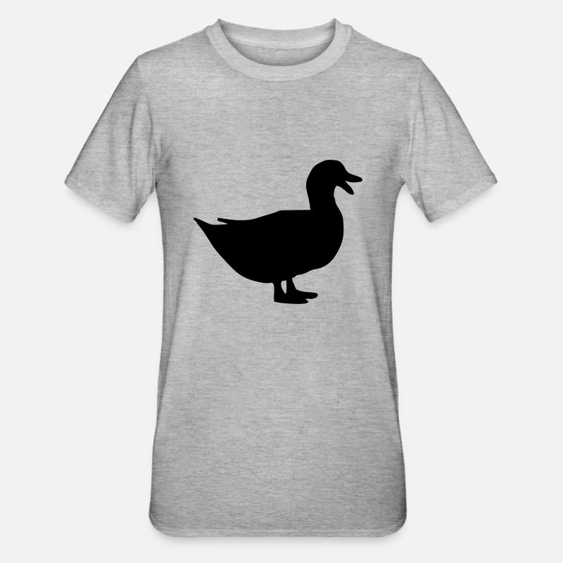 Duck - Unisex Polycotton T-Shirt - heather grey