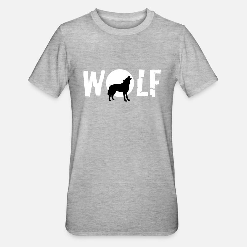 wolf_092011_c_2c - T-shirt polycoton Unisexe - gris chiné