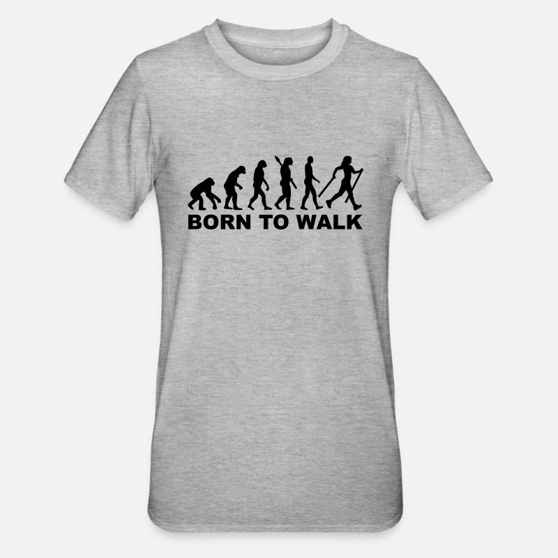 Evolution Nordic Walking - T-shirt polycoton Unisexe - gris chiné