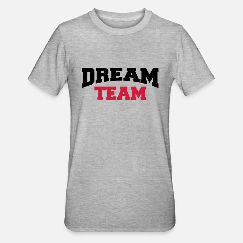 Dream Team - Unisex Polycotton T-Shirt - heather grey