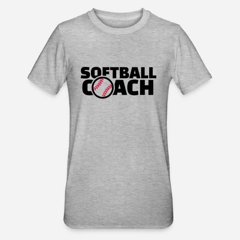 Softball - Unisex Polycotton T-Shirt - Grau meliert