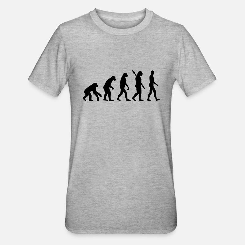 Evolution - Unisex Polycotton T-Shirt - Grau meliert