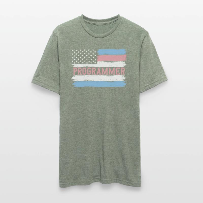 US Pride Web Developer Informatics Gift Idea T-shirt polycoton Unisexe