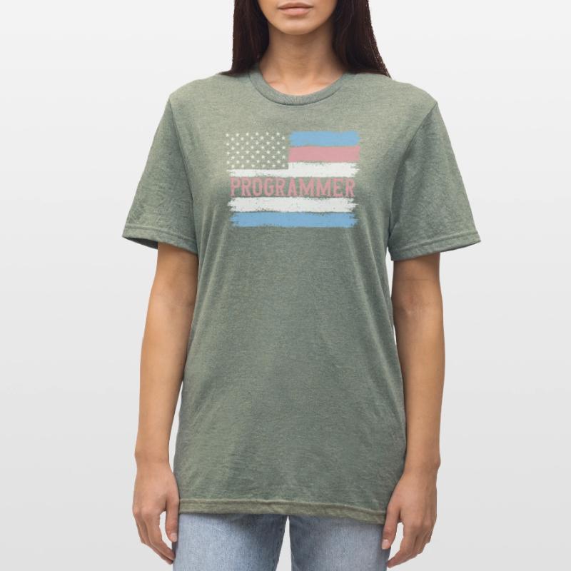 US Pride Web Developer Informatics Gift Idea T-shirt polycoton Unisexe