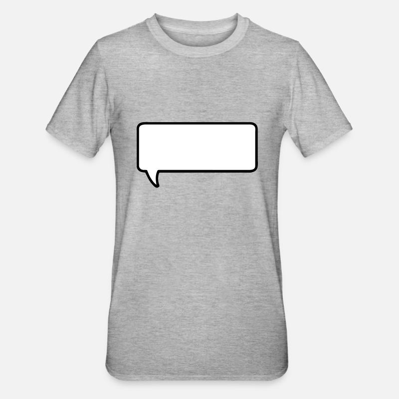 sprechblase mit deinem text - T-shirt polycoton Unisexe - gris chiné