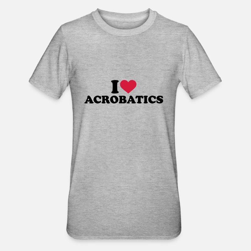 Akrobatik - Unisex Polycotton T-Shirt - Grau meliert
