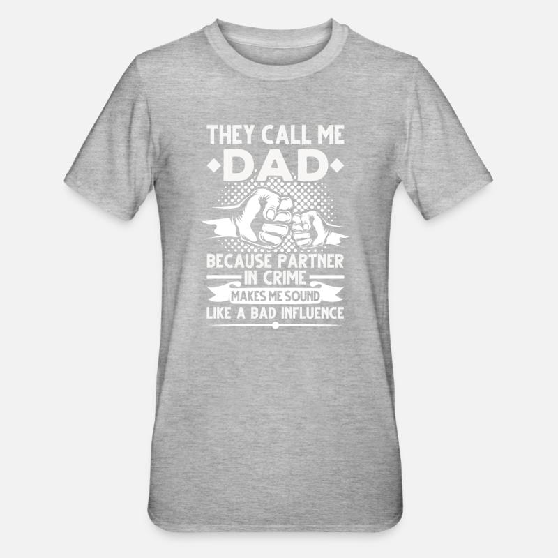Dad Dad Dad Gift - Unisex Polycotton T-Shirt - heather grey