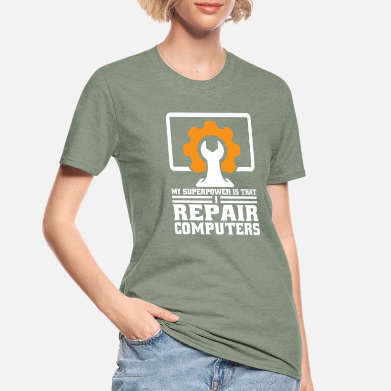 Technischer Support Computertechniker Technischer Unisex Polycotton T-Shirt