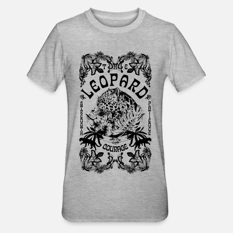 LE LÉOPARD - T-shirt polycoton Unisexe - gris chiné