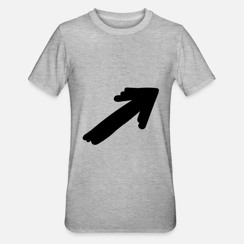 Pfeil Symbole Geschenkidee - Unisex Polycotton T-Shirt - Grau meliert