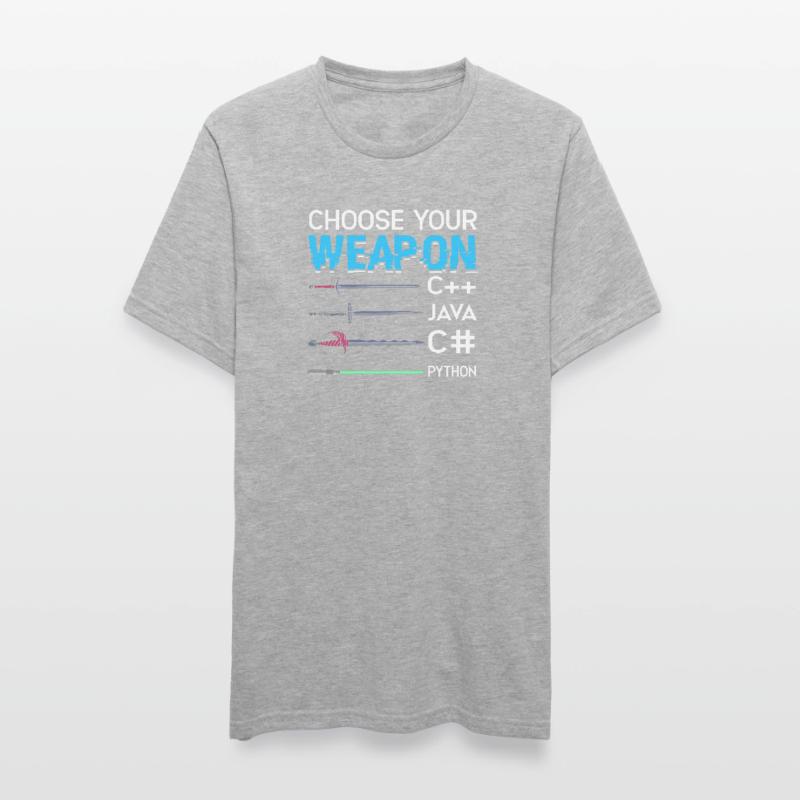 Wähle deine Waffe C++ Java C# Phyton - Unisex Polycotton T-Shirt