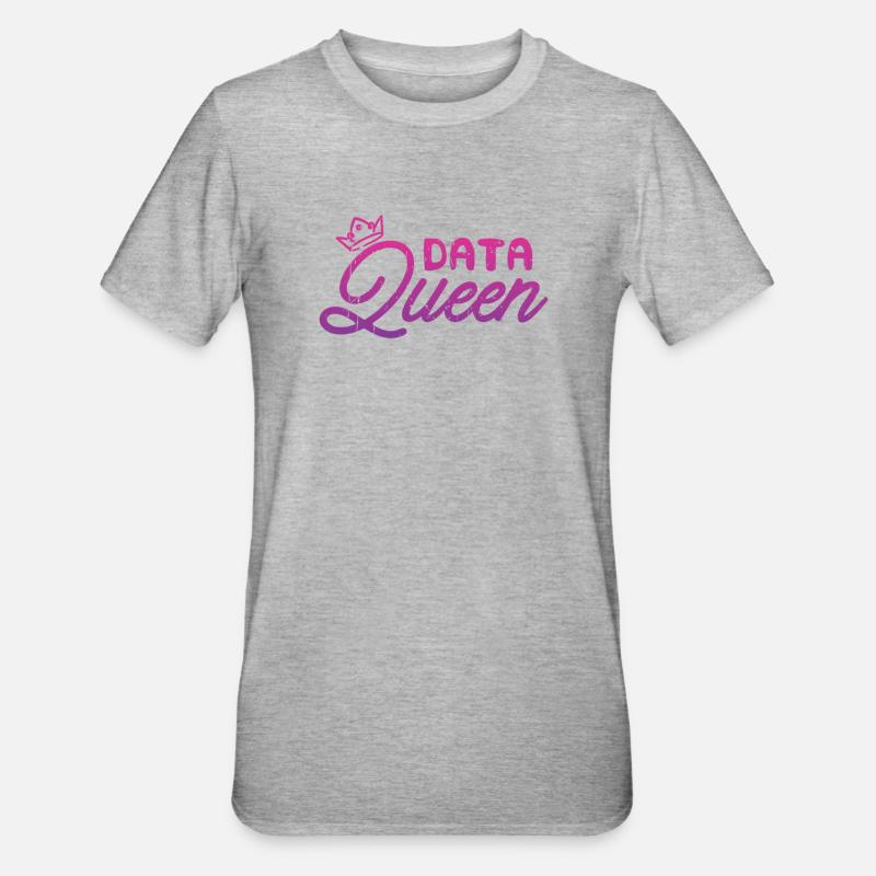 Data Queen - Codierung - Unisex Polycotton T-Shirt - Grau meliert