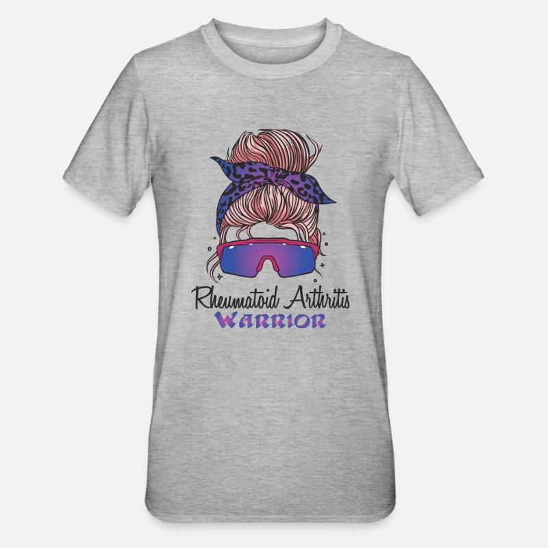 Polyarthrite rhumatoïde Warrior Maman - T-shirt polycoton Unisexe - gris chiné