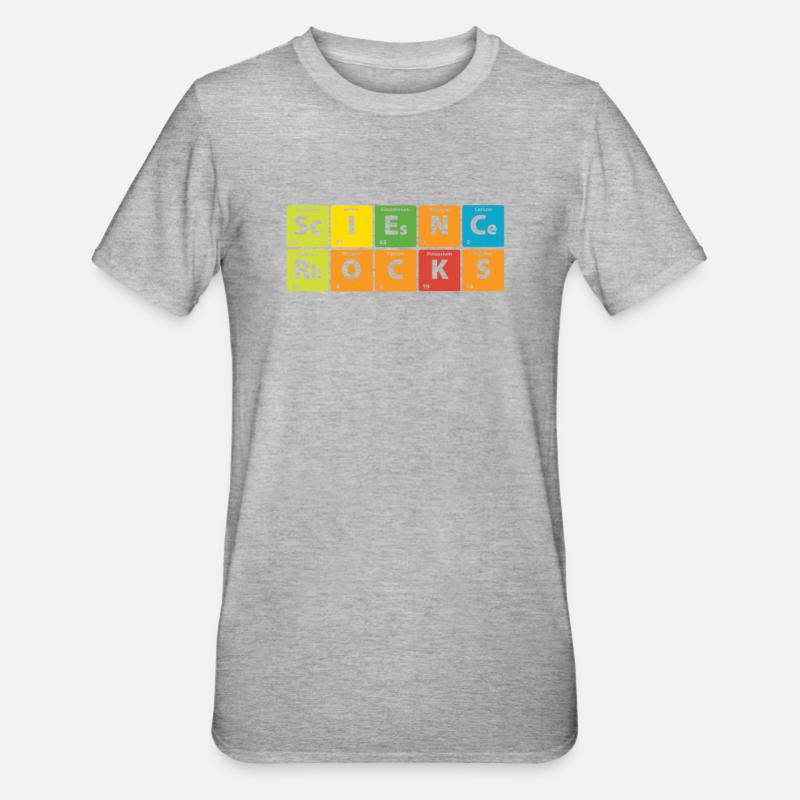 Expériences de science - Science Rocks - T-shirt polycoton Unisexe - gris chiné