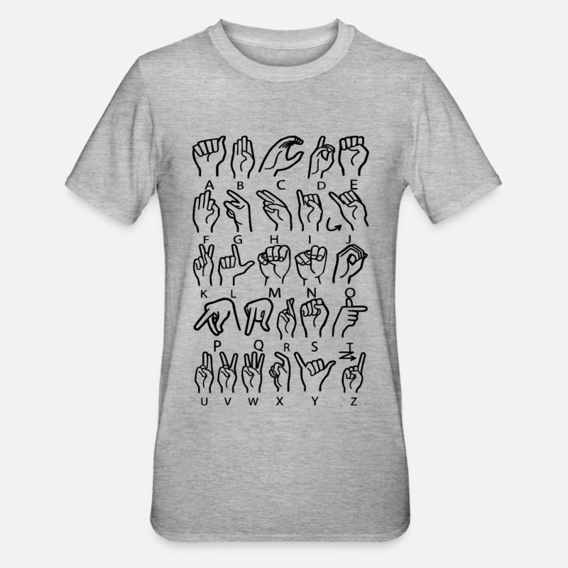 Deaf Deaf Silent Deaf Gift - Unisex Polycotton T-Shirt - heather grey
