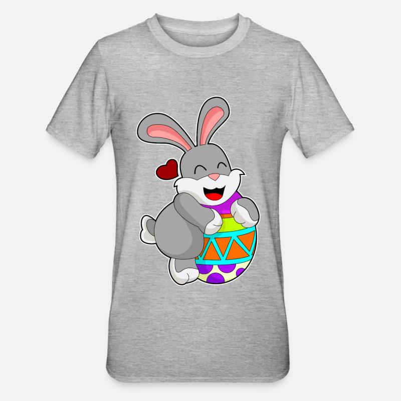 Oeuf de lapin - T-shirt polycoton Unisexe - gris chiné