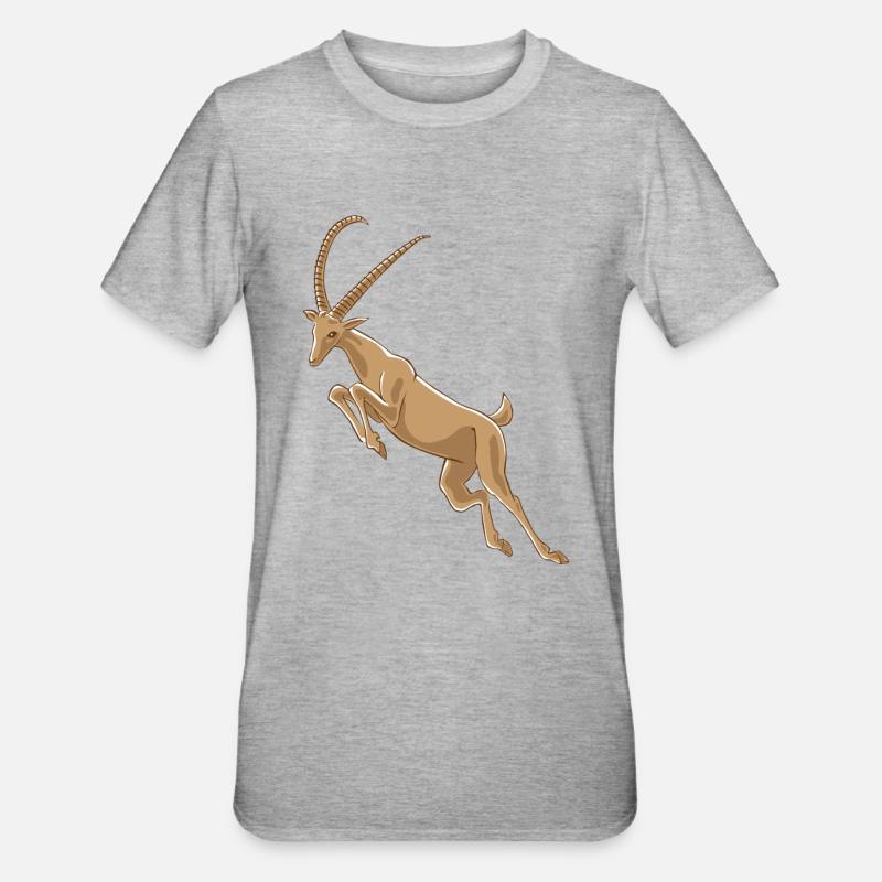 ibex - Unisex Polycotton T-Shirt - heather grey