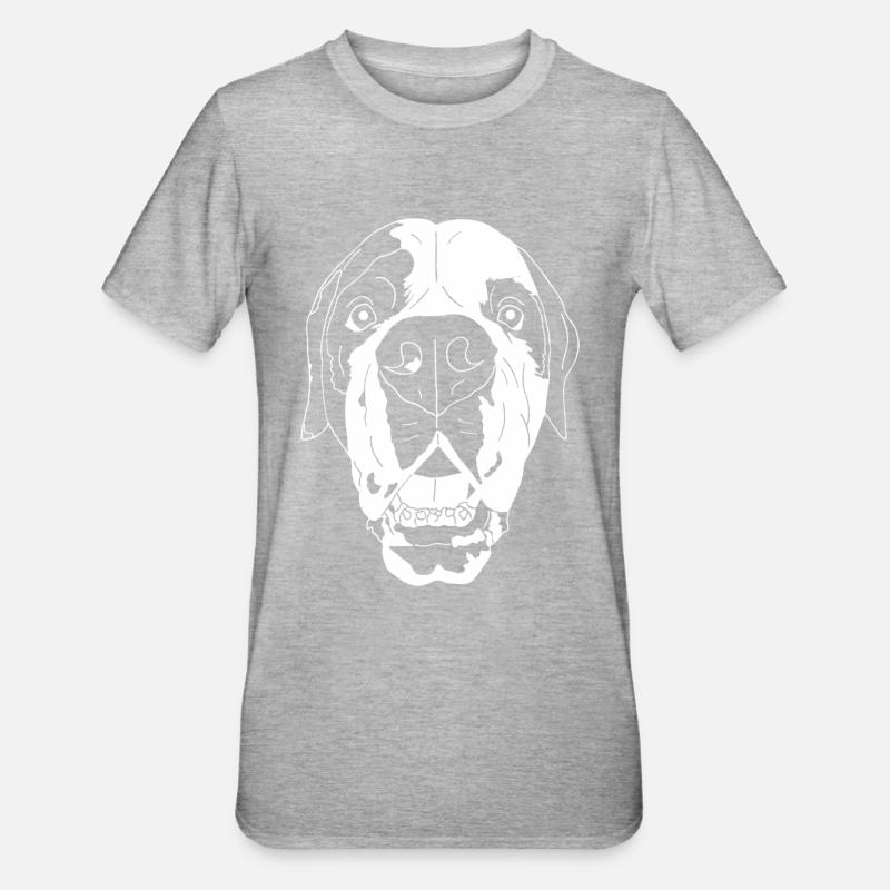 Bernhardiner - Unisex Polycotton T-Shirt - Grau meliert
