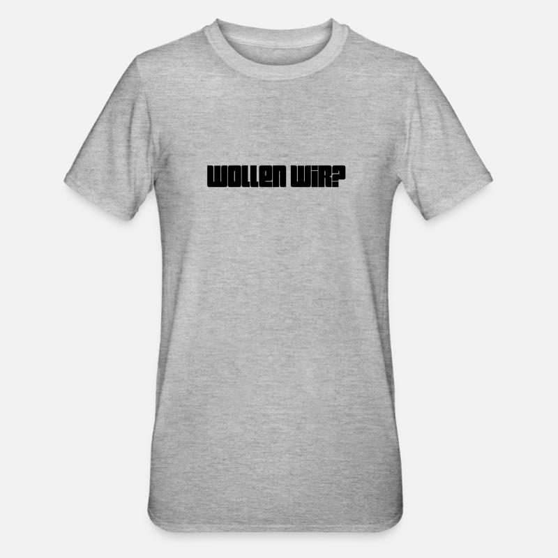 hast du Lust? - Unisex Polycotton T-Shirt - Grau meliert