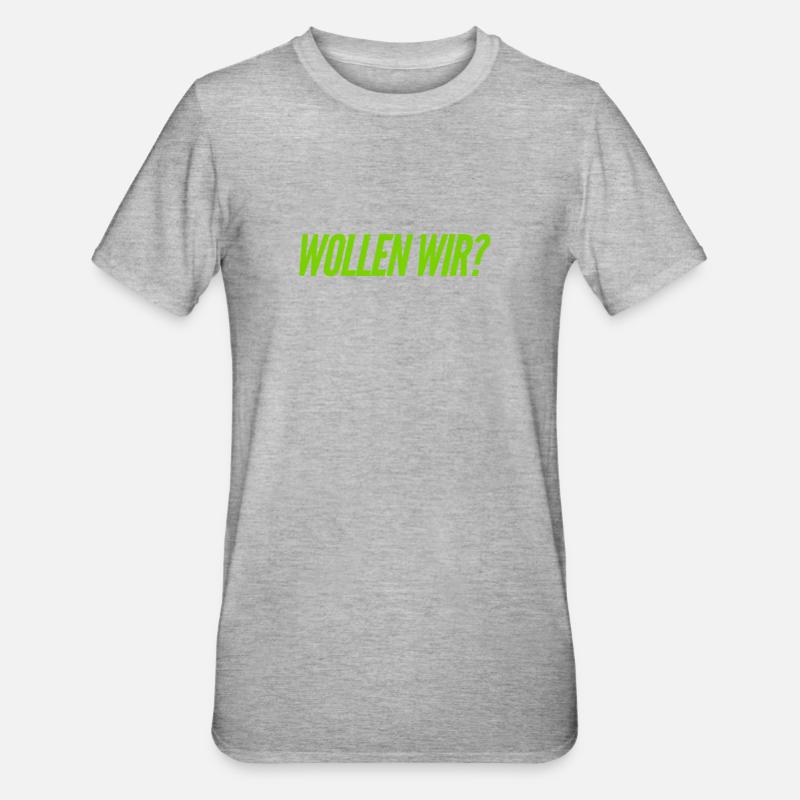 hast du Bock? - Unisex Polycotton T-Shirt - Grau meliert