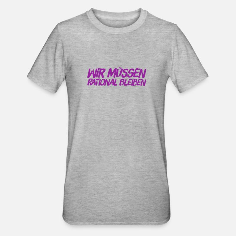 rational ist super - Unisex Polycotton T-Shirt - Grau meliert
