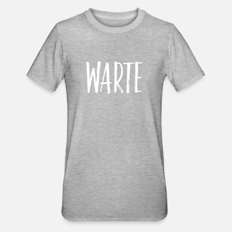 stop - Unisex Polycotton T-Shirt - Grau meliert