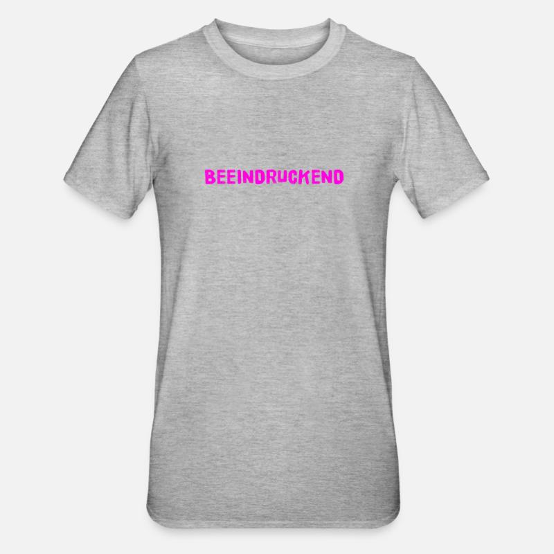 imponierend - Unisex Polycotton T-Shirt - Grau meliert