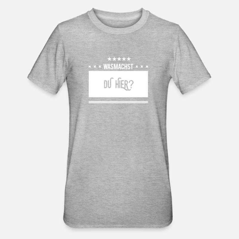 was geht bei dir? - Unisex Polycotton T-Shirt - Grau meliert