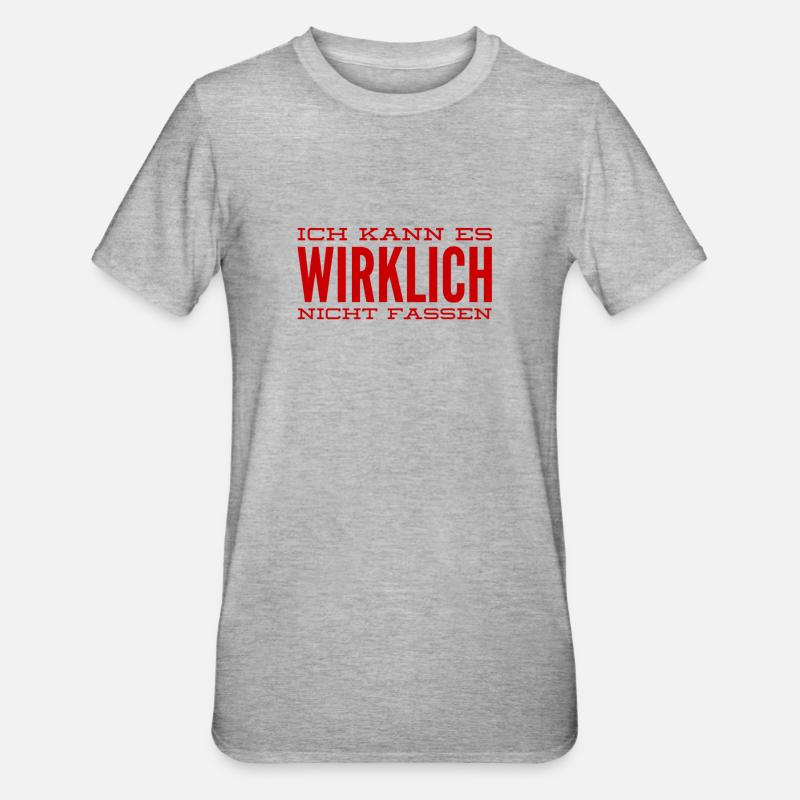 ich bin schockiert - Unisex Polycotton T-Shirt - Grau meliert