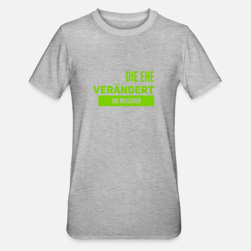 Veränderung durch Ehe - Unisex Polycotton T-Shirt - Grau meliert