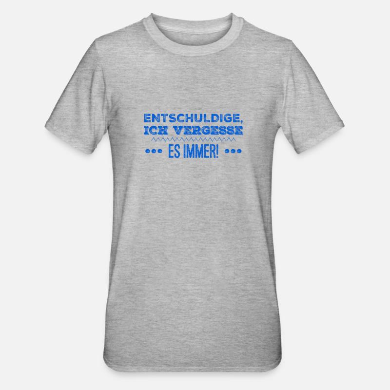 entschuldige bitte - Unisex Polycotton T-Shirt - Grau meliert