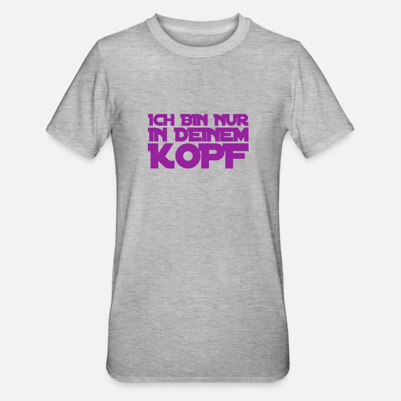 das ist eingebildet - Unisex Polycotton T-Shirt - Grau meliert