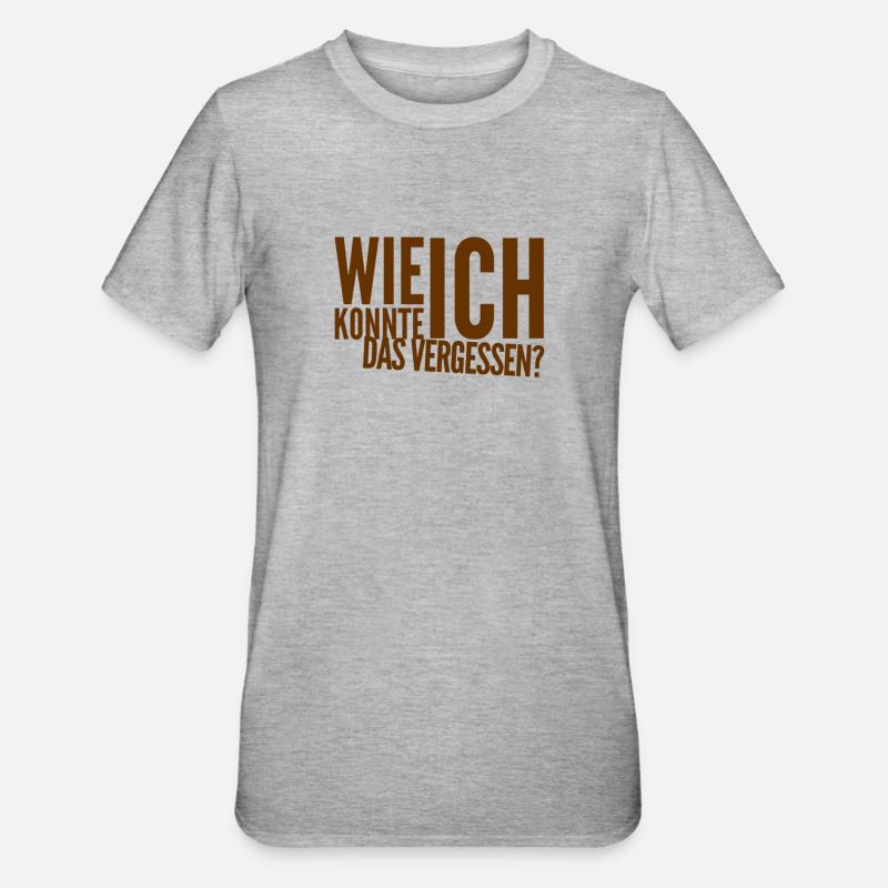 ich bin so verwirrt - Unisex Polycotton T-Shirt - Grau meliert