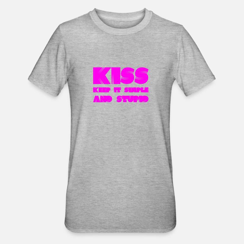Simple, c’est mieux - T-shirt polycoton Unisexe - gris chiné