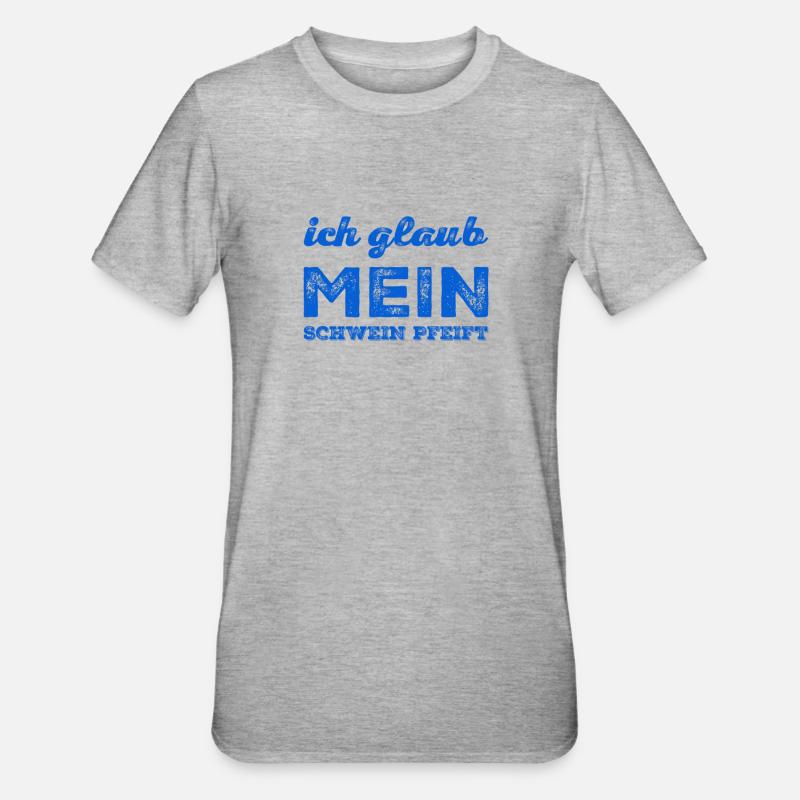 du spinnst wohl - Unisex Polycotton T-Shirt - Grau meliert