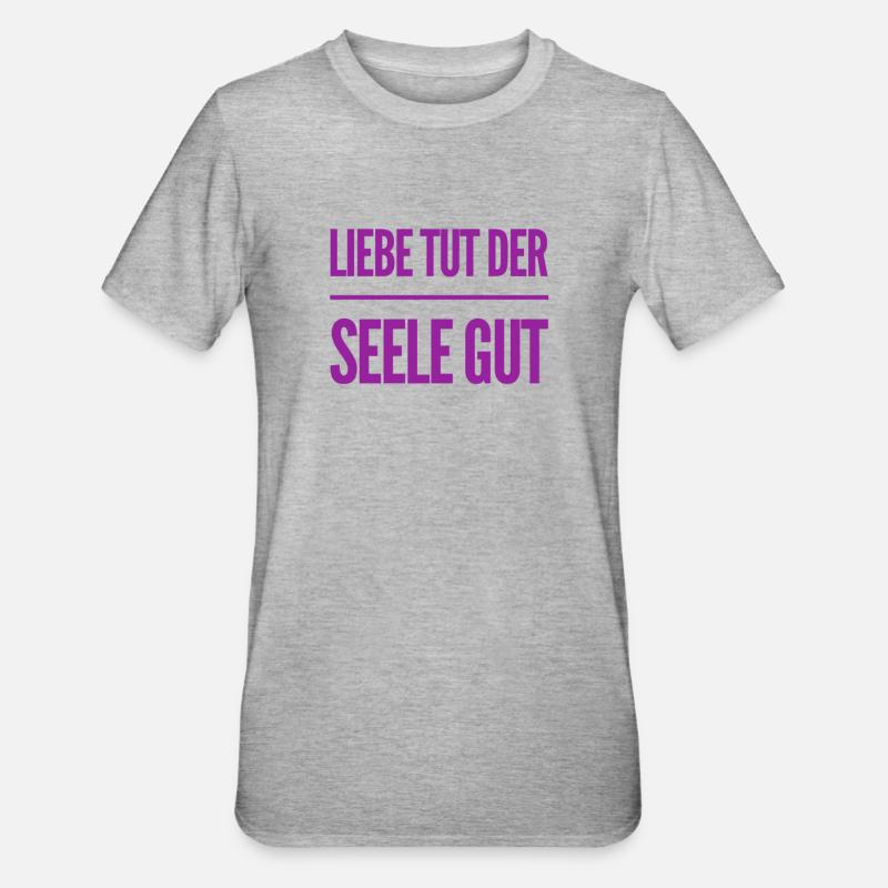 l’âme veut être aimée - T-shirt polycoton Unisexe - gris chiné