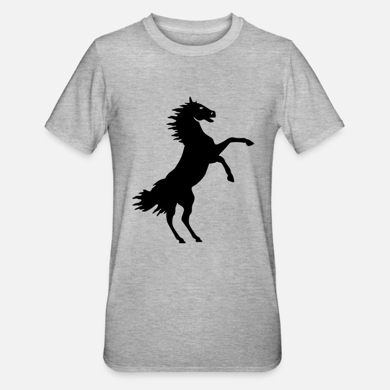 cheval - T-shirt polycoton Unisexe - gris chiné
