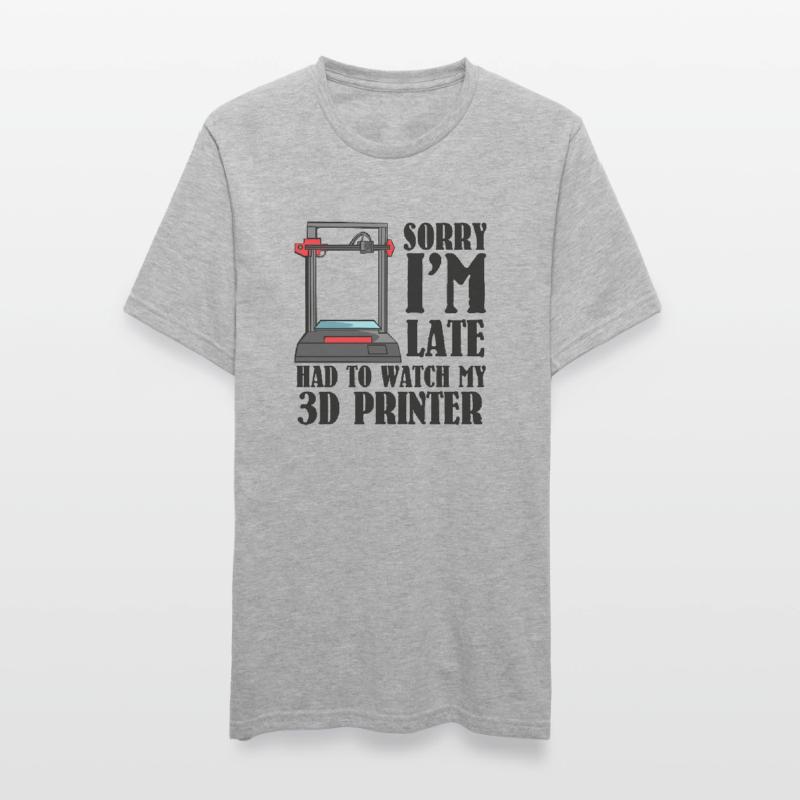 3D Printer 3Dler 3D Programma Programmeur Uniseks Polycotton T-shirt